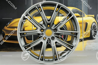 21-inch wheel rim set Panamera Exclusive, 9,5J x 21 ET71 + 11,5J x 21 ET69, Platinum Silver Metallic