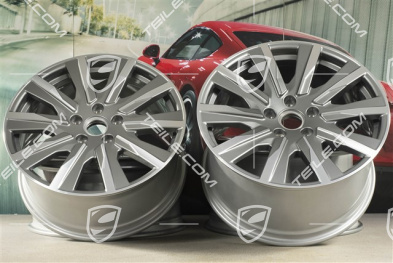 20" Taycan Tequipment Design Felgensatz, 9J x 20 ET54 + 11J x 20 ET60, platinsilber