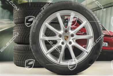 20-inch Cayenne COUPE Design winter wheel set, rims 9J x 20 ET50 + 10,5J x 20 ET55 +  Continental winter tyres 275/45 R20 + 305/40 R20, with TPMS