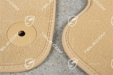 Dywaniki welurowe, zestaw, beżowe Luxor Beige