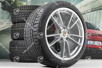 19"+20" koła zimowe Carrera, komplet, felgi 8,5J x 19 ET52 + 11J x 20 ET66 + opony zimowe Continental 235/40 R19 + 295/35 R20, z czujnikami ciśnienia, DOT 2022