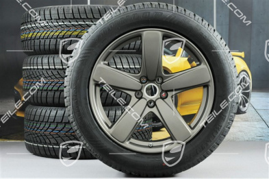 19-inch "Sport Classic" winter wheels set, rims 8J x 19 ET21 + 9J x 19 ET21 + NEW Pirelli winter tyres 235/55 R19 + 255/50 R19, platinum, with TPMS