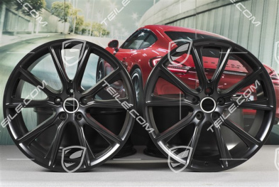 22" Komplet felg BBS, 10J x 22 ET48 + 11,5J x 22 ET61, czarny satynowy mat