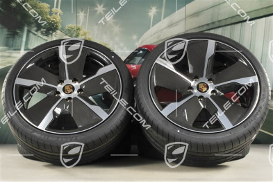21" Exclusive Design summer wheel set, rims 9,5J x 21 ET60 + 11,5J x 21 ET66 + Goodyear summer tyres 265/35 R21 + 305/30 R21, Carbon aeroblades