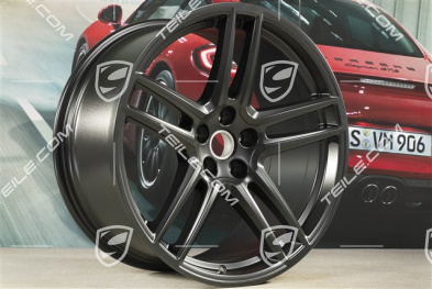 20" komplet felg "Macan Turbo", 9J x 20 ET26 + 10J x 20 ET19, CMS, czarny półmat