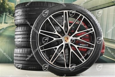 22" koła letnie Cayenne Coupé RS Spyder Design, komplet, felgi 10J x 22 ET48 + 11,5J x 22 ET52 + opony letnie Pirelli P Zero 285/40 R22 + 315/35 R22, z czujnikami ciśnienia