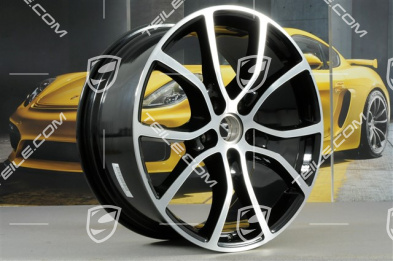21" Felgensatz Cayenne ExclusiveDesign, 11J x 21 ET58 + 9,5J x 21 ET46, Tiefschwarz Metallic