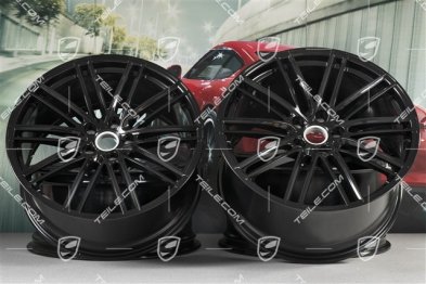 22" komplet felg Turbo IV, 11,5J x 22 ET52 + 10J x 22 ET48, do Coupé, czarny satynowy półmat