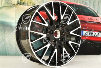 21" Felge Panamera Exclusive Design, 9,5J x 21 ET71, schwarz hochglanz