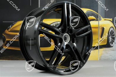 20" Felgensatz Turbo, 10,5J x 20 ET71 + 9,5J x 20 ET71, für Winterbetrieb, Schwarz Hochglanz