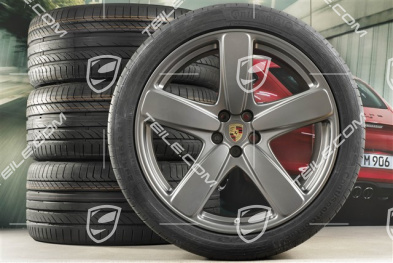 21-inch "Sport Classic" Platinum summer wheels set, rims 9J x 21 ET26 + 10J x 21 ET19, summer tyres 265/40 R 21 + 295/35 R 21, with TPMS