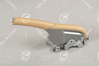 Dźwignia hamulca ręcznego, kompletna, skóra, Sand beige