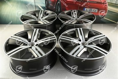 22-inch Macan Exclusive Design wheel rim set, 9J x 22 ET29 + 11J x 22 ET47, Turbonit