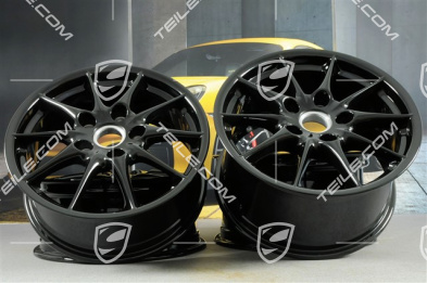 17-inch Carrera II wheel set mod. 2002, 7J x 17 ET50 + 9J x 17 ET55, black high gloss