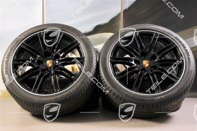 21" Sport Edition Sommerräder Satz, Schwarz hochglanz, 4x Felgen 10J x 21 ET 50 + 4x Reifen 295/35 R 21 107Y XL, ohne RDK