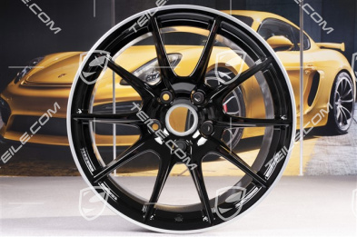 19-inch Boxster Spyder wheel, special Black Edition model, black highgloss, 10 J x 19 ET42
