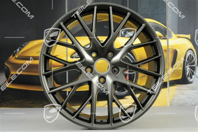 21-inch wheel rim set Panamera Sport Design, 9,5J x 21 ET71 + 10,5J x 21 ET71, Platinum satin-matte / WINTER