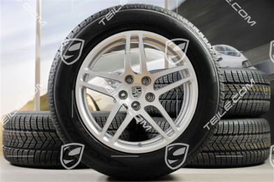 18-inch "Macan S" Winter wheel set, rims 8J x 18 ET21 + 9J x 18 ET21 + NEW Pirelli winter tyres 235/60 ZR 18 + 255/55 ZR 18, with TPMS