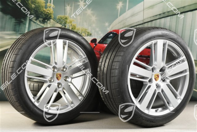 20" Panamera Design 2 Sommerräder, Felgen 9,5J x 20 ET71 + 11,5J x 20 ET68 + Hankook Sommerreifen 275/40 ZR20 + 315/35 ZR20, mit RDK-Sensoren