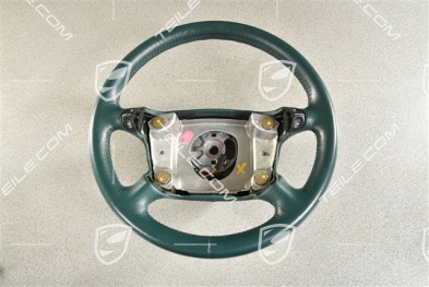 4-spoke steering wheel, leather Nephrite green