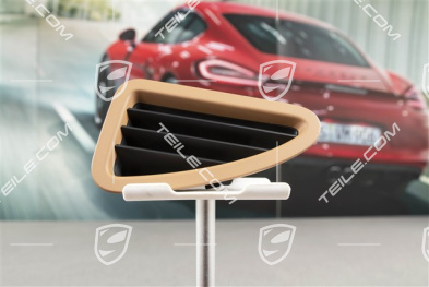 Dashboard side vent / grille / defroster trim, upper, Havanna, L