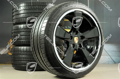 20" Sport Classic komplet kół letnich, czarny połysk, felgi 9,5J x 20 ET65 + 11,5 x 20 ET63 + opony letnie 255/40 ZR20 + 295/35 ZR20, z czujn.ciśnieni