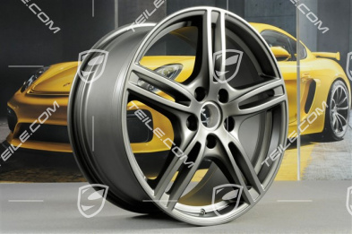 20" Komplet felg Panamera Turbo, 9,5J x 20 ET71 + 11,5J x 20 ET68, Platinum satynowy mat