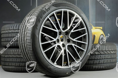 21" Cayenne RS Spyder Sommerräder Satz, Felgen 9,5J x 21 ET46 + 11,0J x 21 ET49 + NEUE Pirelli P Zero Sommerreifen 285/40 R21 + 315/35 R21, mit RDK-Sensoren