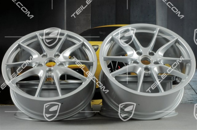 20-inch wheel rim set, Carrera S III, 8J x 20 ET57 + 9,5J x 20 ET45, Brilliant chrome finish