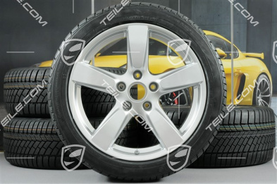 19" winter wheel set "Cayman S", rims 8J x 19 ET57 + 9,5J x 19 ET45 + winter tyres Continental WinterContact TS 830P 235/40 R19 + 265/40 R19, with TPMS