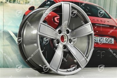 20" Komplet felg Carrera Sport, 8,5J x 20 ET57 + 10,5J x 20 ET51, Boxster T / Cayman T, titanium