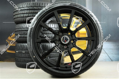 20" Carrera Classic II koła letnie, komplet, felgi 8,5 J x 20 ET49 + 11,5 J x 20 ET76 +opony letnie 245/35 R20 + 305/30 R20, z czujnikami ciśnienia, czarny połysk