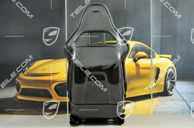 Bucket seat, collapsible, leather Black, L