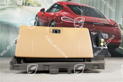 Glove compartment, leatherette, sand beige, complete