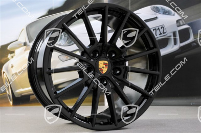 20-inch Panamera Sport wheel set, 2 x 9,5J x 20 ET 65 + 2 x 11,5 J x 20 ET 63, black