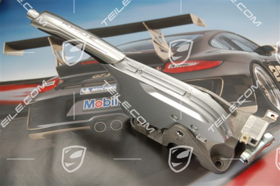 Dźwignia hamulca ręcznego, aluminium, czarna skóra