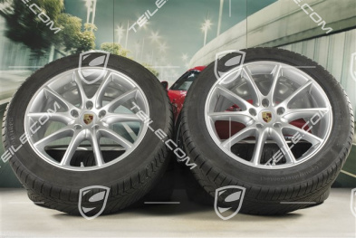 20-inch Cayenne COUPE Design winter wheel set, rims 9J x 20 ET50 + 10,5J x 20 ET55 +  Continental winter tyres 275/45 R20 + 305/40 R20, with TPMS