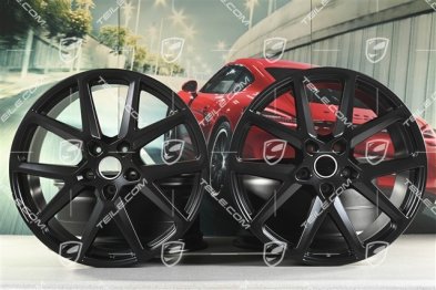 21" komplet felg Panamera Sport Design, 9,5J x 21 ET71 + 11,5J x 21 ET69, czarny satynowy półmat