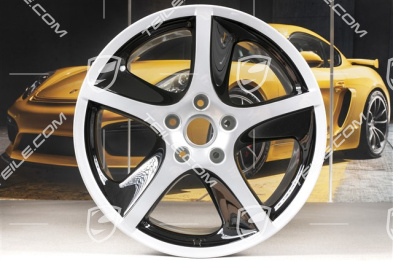 20" Felge Sport Techno, 10J x 20 ET55, silber + schwarz hochglanz