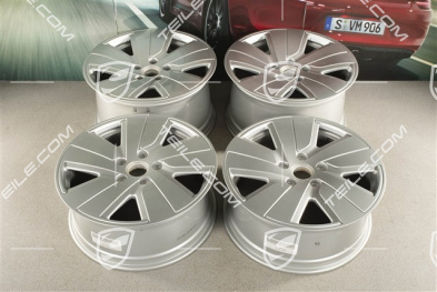 19-inch Taycan S wheel rim set, 8J x 19 ET50 + 10J x 19 ET47, silver