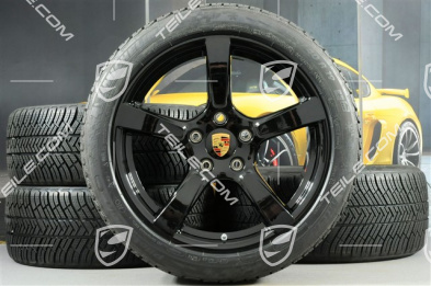 19-inch Cayman S winter wheels set, rims 8J x 19 ET57 + 10J x 19 ET45 + NEW Michelin Pilot Alpin 4 winter tyres 235/40 R19 + 265/40 R19