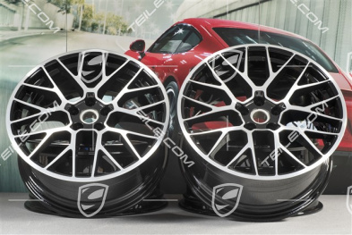 20" Felgensatz RS-Spyder Design, 9J x 20 H2 ET26 + 10J x 20 H2 ET19, schwarz hochglanz