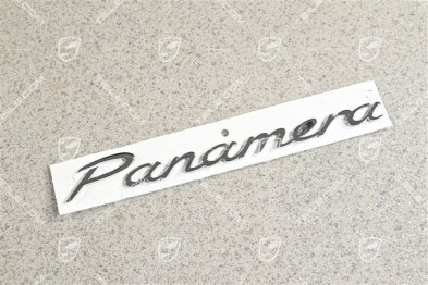"Panamera" logo, chrome