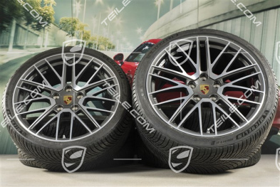 20"+21" koła zimowe Turbo V, komplet, felgi 8,5J x 20 ET40 + 11J x 21 ET66 + opony zimowe Michelin 245/35 R20 + 305/30 R21