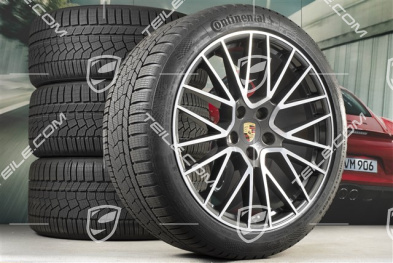 21" koła zimowe Cayenne COUPÉ RS Spyder, komplet, felgi 9,5J x 21 ET46 + 11,0J x 21 ET49 + opony zimowe Continental 275/40 R21 + 305/35 R21, z czujnikami ciśnienia
