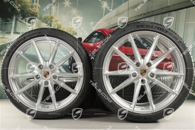20"+21" koła zimowe Carrera S, komplet, felgi 8,5J x 20 ET53 + 11J x 21 ET66 + opony zimowe Michelin 245/35 R20 + 295/30 R21, z czujnikami ciśnienia