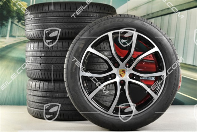 21-inch Cayenne Coupe Exclusive Design summer wheel set, rims 9,5J x 21 ET46 + 11,0J x 21 ET49 + NEW Pirelli P Zero summer tyres 285/45 R21 + 315/40 R21, with TPMS