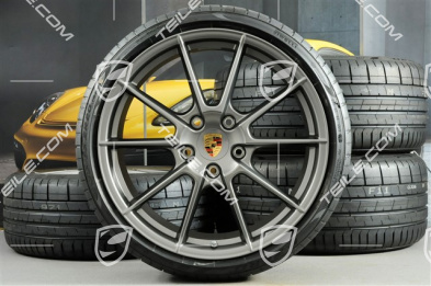 20" Komplet kół letnich Spyder , felgi 8,5J x 20 ET57 + 10,5J x 20 ET47, opony letnie Pirelli 235/35 ZR20 + 265/35 ZR20