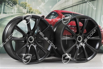22" Komplet felg BBS, 10J x 22 ET48 + 11,5J x 22 ET61, czarny satynowy mat