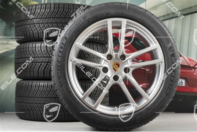 20" koła zimowe Cayenne COUPE Sport, komplet, felgi 9J x 20 ET50 + 10,5J x 20 ET55 + opony zimowe Michelin 275/45 R20 + 305/40 R20, z czujnikami ciśnienia